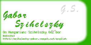gabor szihelszky business card